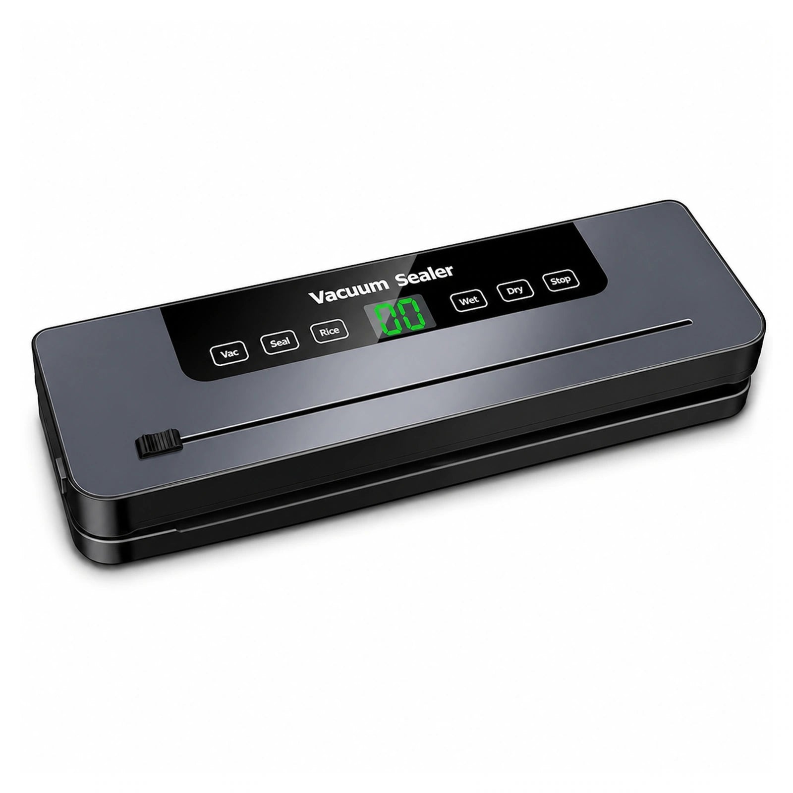 Automatic Food Vacuum Sealer — 60 kPa, 5 Modes + 10 Bags on a pure white background