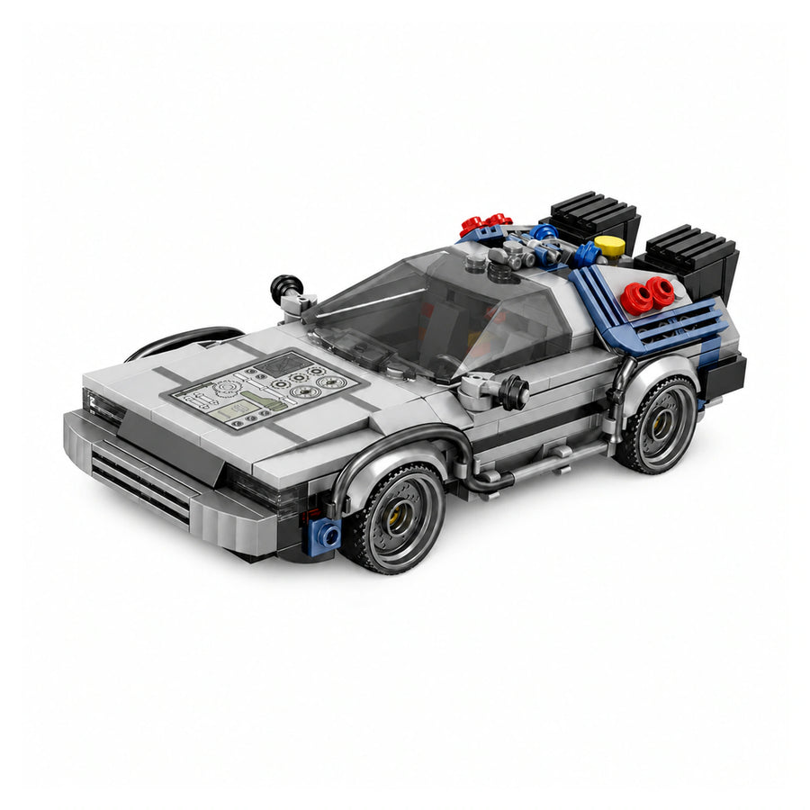 1:24 Classic Racer Brick Model Kit — 405 Pieces on a pure white background