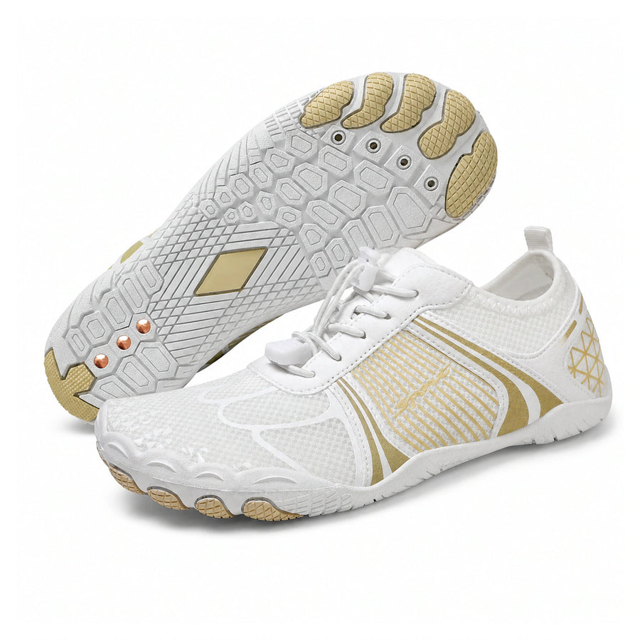 Copper Grounding Shoes — Barefoot Earthing Trainers on a pure white background