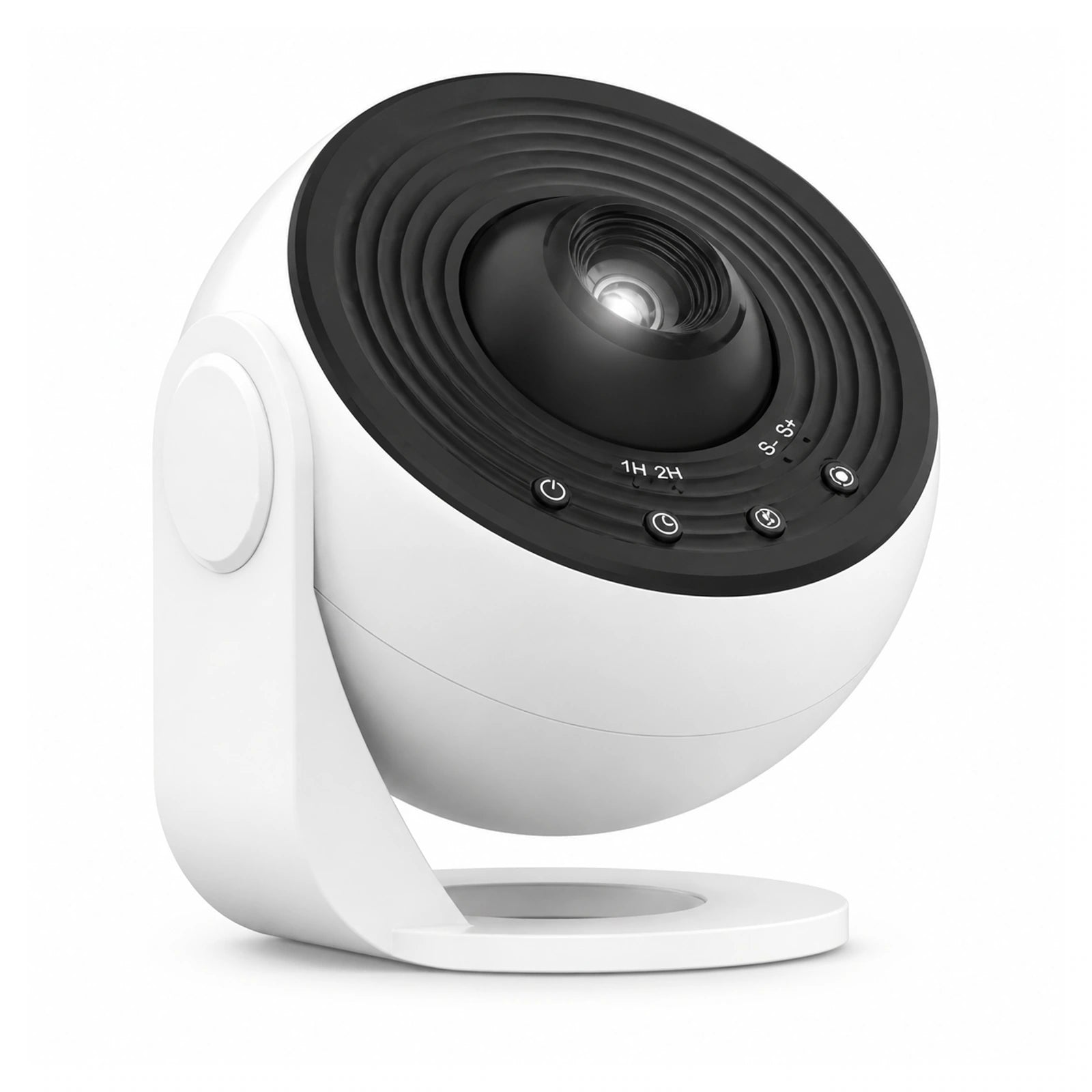 Galaxy Star Projector — 360° Rotating Planetarium Lamp on a pure white background