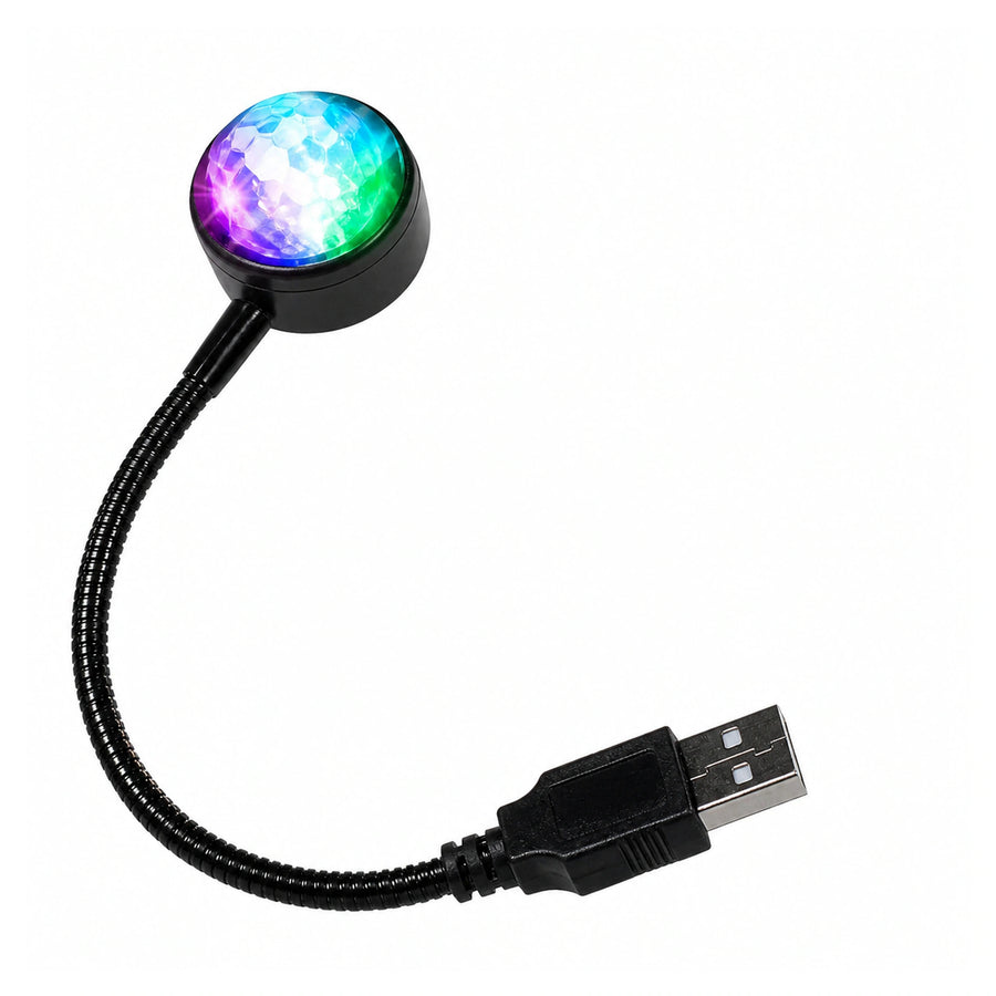 USB Star Projector Light — Flexible Car & Room Ambience on a pure white background