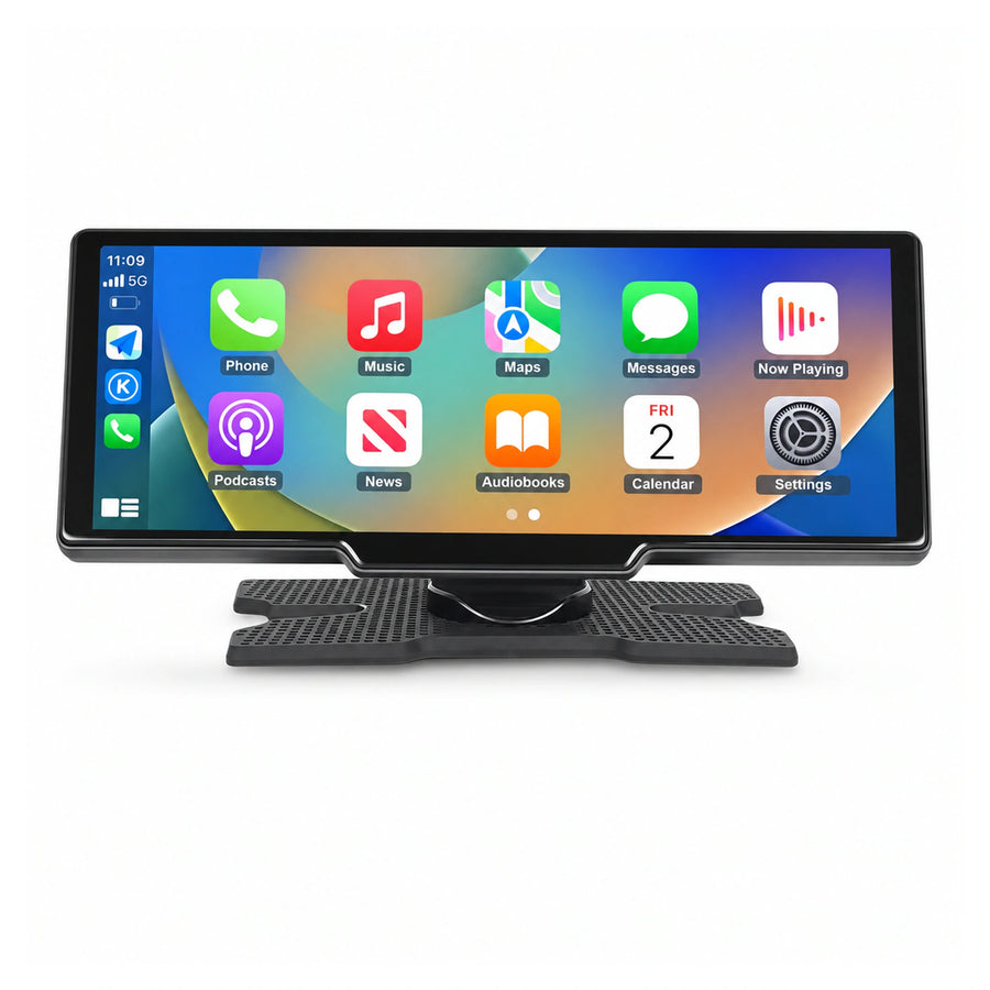 10.26" Wireless CarPlay & Android Auto Dash Display on a pure white background